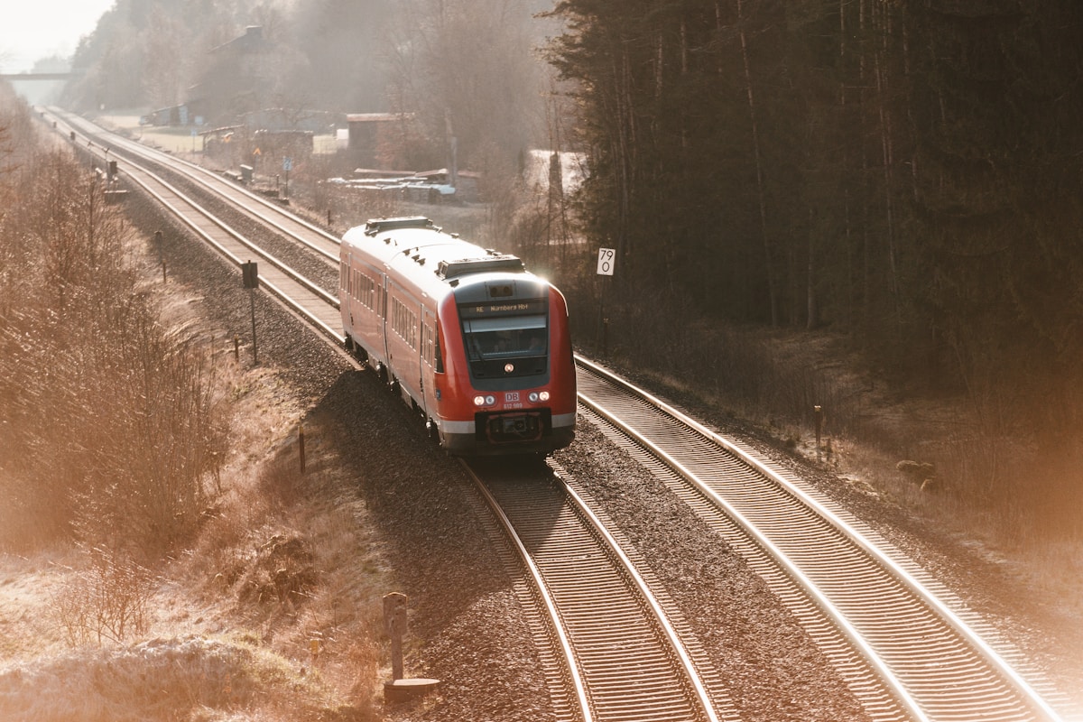DB Regio train on tracks