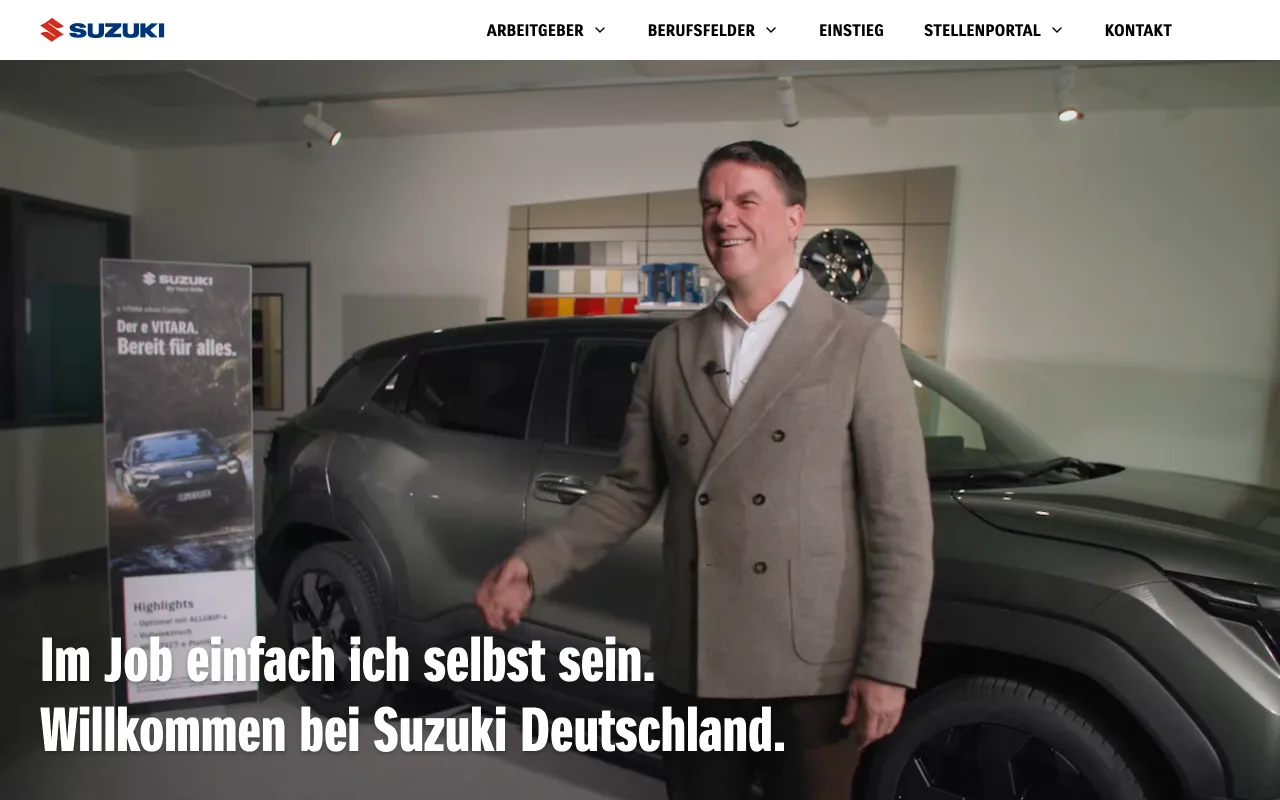Preview of the Suzuki Deutschland careers website